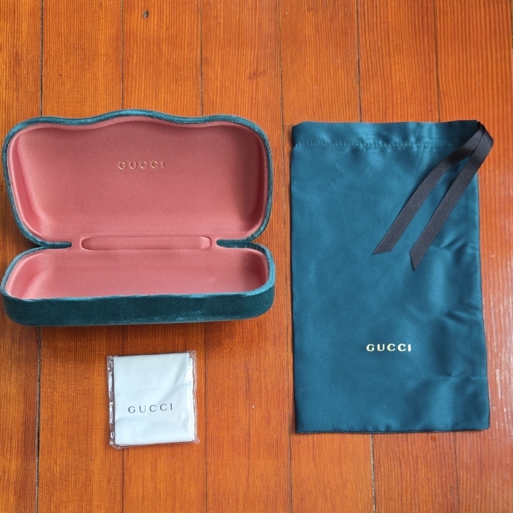 Gucci Velvet Glasses Case with Dust Bag